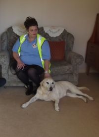 World Sight Day Oct 2014 Rachel with Lennie, the Guide Dog 074